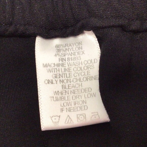 H by Halston Women’s Pants Black Size 10P Petite Pull-On Knit Elastic Waist - Picture 6 of 8